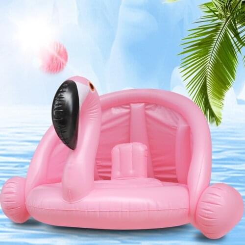 Kids Baby Swimming Ring Pink Flamingo Durable Inflatable Circle Inflat Swan Float Swimming Pool Safety Summer Water Fun Toy Hot