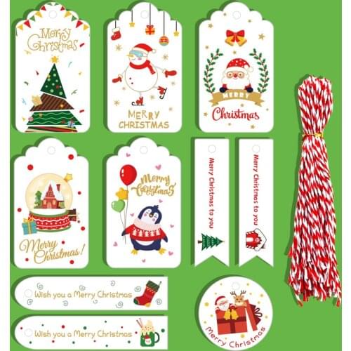 Merry Christmas Tags Gift Labels For Writing 10 Designs for DIY Xmas Holiday Present Wrap Stamp and Label Package Name Card