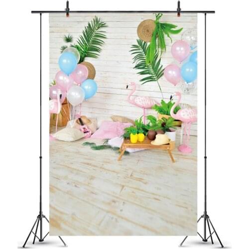 Tropical Jungle Forest Wild One Backdrops Photography Balloon Decor Wood Wall Floor Scenic Baby Shower Newborn Photo Background