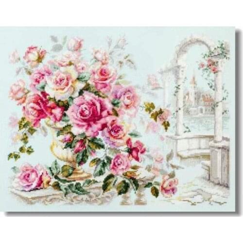 Igla 110-011 Rose for the Duchess 50-40 Counted Cross Stitch 11CT 14CT 18CT Cross Stitch Kits Embroidery Needlework Sets
