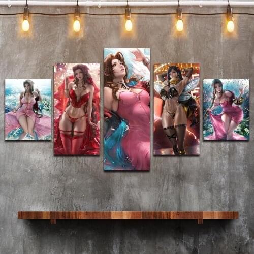 Aerith Canvas Painting Wall Art Print Poster Picture Decorative Painting Living Room Home Decoration Frameless