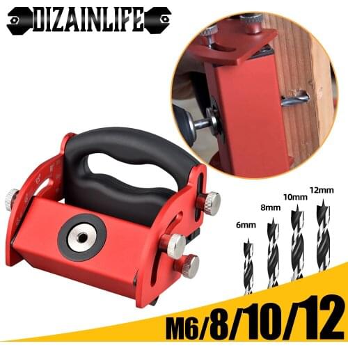 Aluminum Alloy Wood Pocket Hole Jig Doweling Jig Adjustable Woodworking Angle Dowel Jig For Drilling Guide Locator Puncher Tools