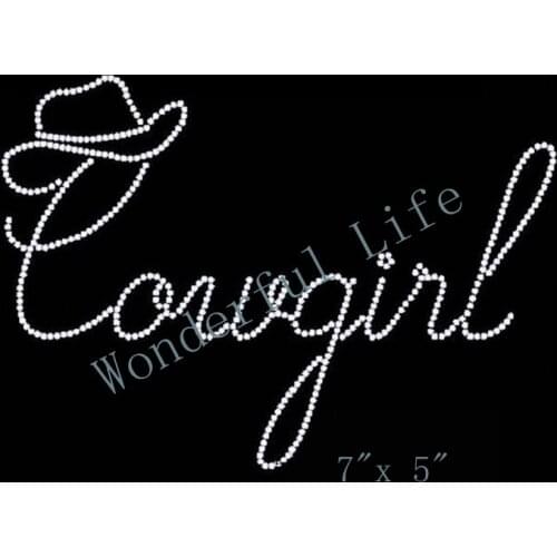 Cowgirl #2 Rhinestone Iron on T Shirt Design FANM Free shipping