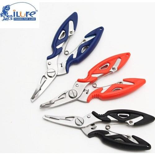 ILURE Small Mini Fishing Plier Stainless Stell Cheap Fishing Tool Line Cutter Scissors swivel Snap