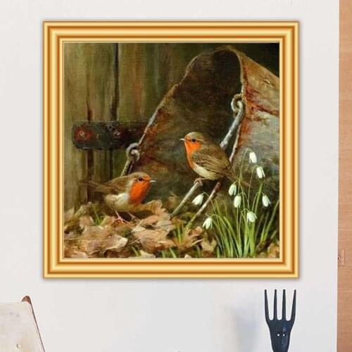 5D Diy Diamond Painting Animal Bird Sparrow Cross Stitch kits Full Drill Embroidery Mosaic Art Picture of Rhinestones Home Decor