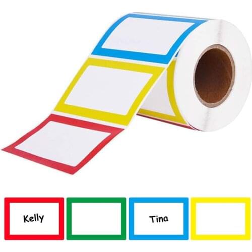150 Pcs Colorful Custom Personal Name Stickers Roll for Waterproof Tag Label for Scrapbook School Stationery Name Stickers Label