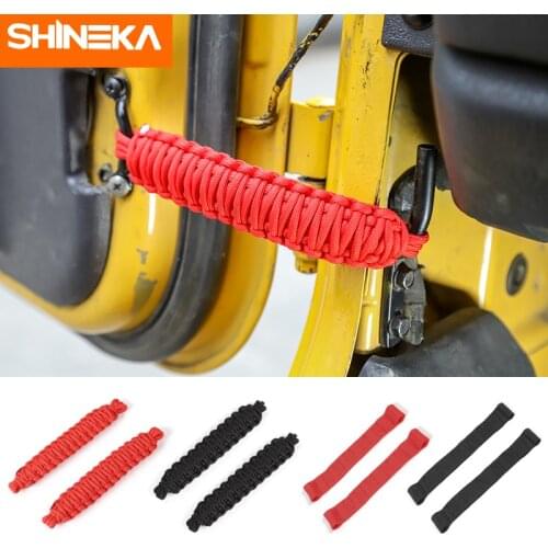 Tensioning Belts For Jeep Wrangler TJ 1997-2006 Front & Rear Door Adjustable Restriction Protection Rope Strap For Jeep Wrangler