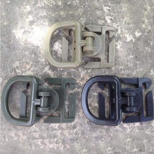 Outdoor camping equipment 360 Rotation D ribbon ring grip Buckle MOLLE 8 Webbing Locking Carabiner vest clothing Backpack FW010