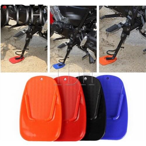 Motorcycle Kickstand Side Stand Support Plate Pad Base Kick Parking Stand Support Foot Pad Base For Honda Yamaha Suzuki Kawasaki