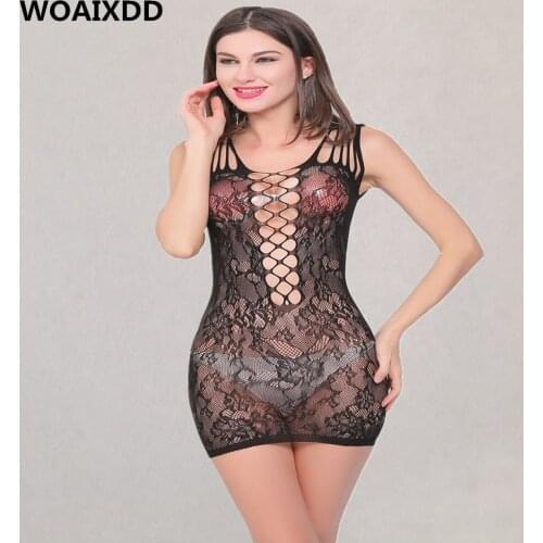 Sexy Lingerie Hot Bodysuit Sexy Costumes Intimates Women Bodystocking Open Crotch Sex Products Erotic Flowers Jacquard Chemises
