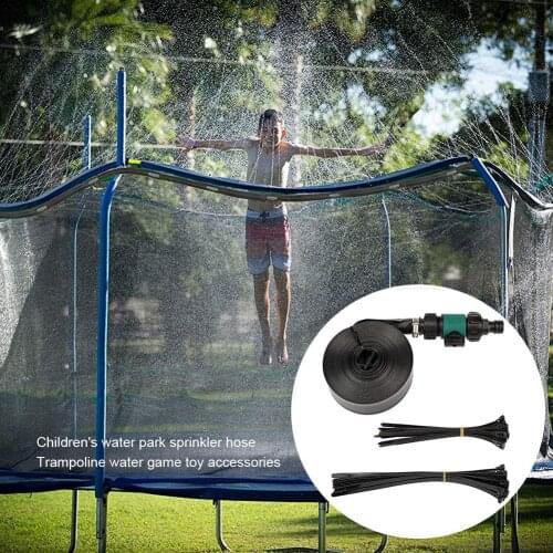 Trampoline Waterpark Sprinkler Hose Outdoor Summer Toys For Kids Outside Trampoline Water Sprinkler Spray For Kids Fun Backyard
