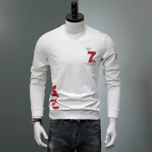 Mens Sweatshirt Fashion Printed Oversized Tracksuit Autumn Streetwear Cotton O-Neck Long Sleeve Clothing