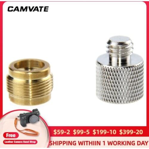 CAMVATE Camera 1/4 to 3/8 to 5/8 Convert Screw Thread Adapter For Microphone Stand DSLR Tripod Monopod SLR Accessories C1057