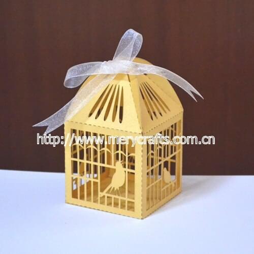High quality wedding gifts !"bird cage" laser cut wedding favors