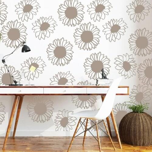 Funny sunflower Wall Stickers Home Furnishing Decorative Wall Sticker For Home Decor Living Room Bedroom For Kids Rooms