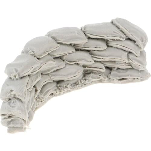 1/35 Scale Resin Model Layout Scenery Accessories Sandbags Wall C 7.5x2.5cm