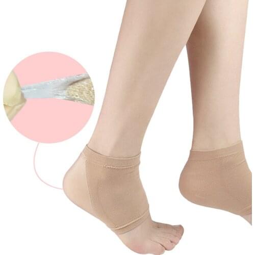 1 Pair Heel Socks Protectors Heel Pain Relief Insoles Feet Massage Tool Silicone Moisturizing Gel Heel Cracked Foot Skin Care