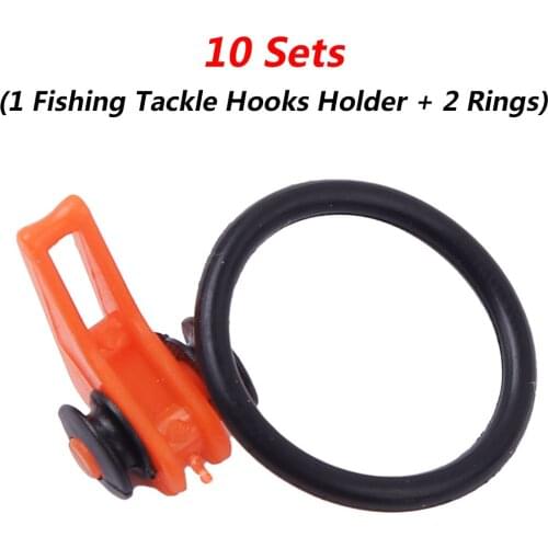 10Sets Plastic Fishing Device Fishing Rod Pole Hooks Keeper Fishing Bait Hanger Bait Holder Clip Fishing Tackle Gear Accessories