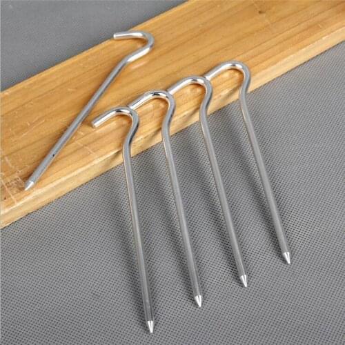 10Pcs Tent Nails Durable Aluminum Alloy Tent Peg Stake Pin Nails Tent Accessory for Outdoor Camping Hiking Travel Picnic