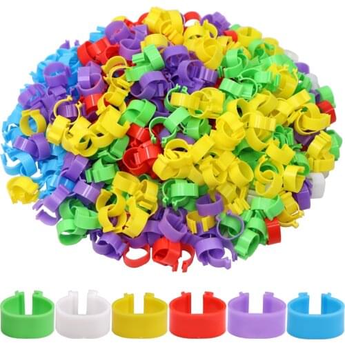 100 pieces of chicken duck and goose plastic 16/18/20/25mm inner diameter opening foot ring poultry breeding identification tool