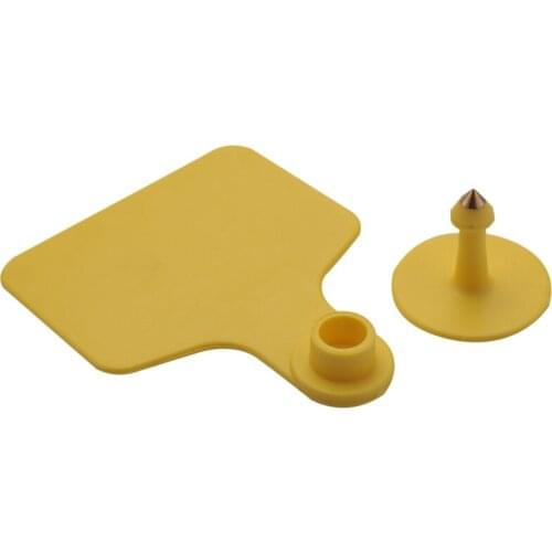 100Pcs Cow Cattle TPU Ear Tag Signs Without Words Ear Tags Typing Copper Head Earrings Farm Animal Identification Card