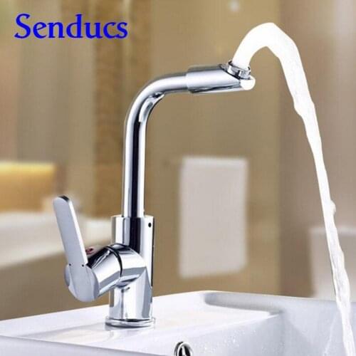 2016 New Zinc Alloy Cold Chrome Plated Water Tap Basin Kitchen Mixer Taps Wash Basin Faucet Free Shipping DONA1160
