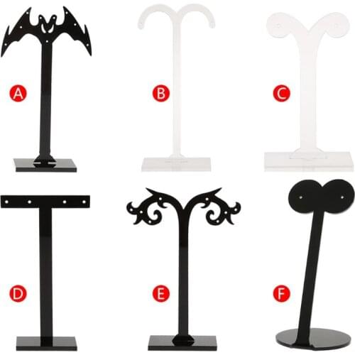 3 Pcs/Set Earrings Shelf Fashion Stand Holder Jewelry Display Rack Acrylic Ear Stud Showcase Professional Organizer Lamp