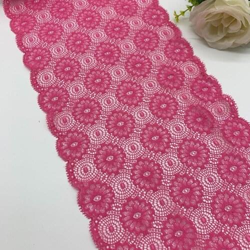 3y/lot 21cm Little Circle Stretch Lace Trims Peach For Clothing Accessories Dress Sewing Applique Costume Lace Fabrics