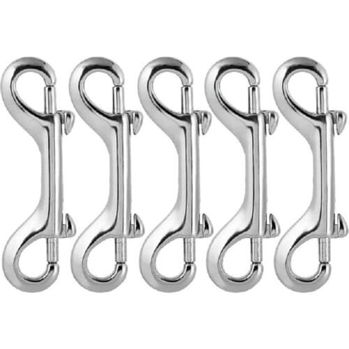 316 Stainless Steel 115mm Double End Bolt Snap Hook Marine Grade Double Ended Snaps Diving Clips Key Ring & Pet Chains