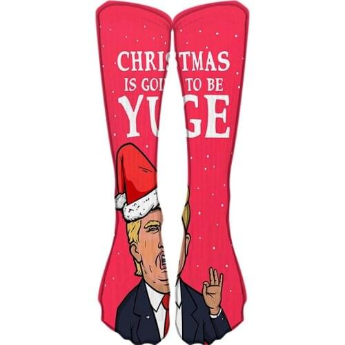 3D Printing New Hot Mens Portrait Funny Fashion Long Socks Street Cycling Outdoor Sports Socks 40cm-TLP01