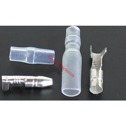 4.0 bullet terminal car electrical wire connector diameter 4mm pin set 100sets=400pcs Female + Male + Case free shipping