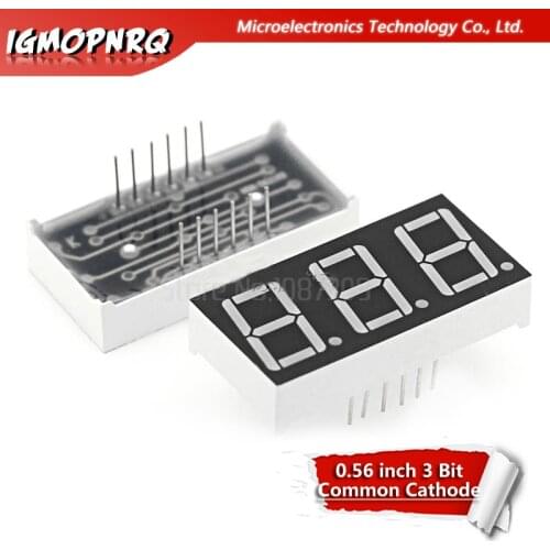 5pcs Digital tube segment Common Cathode Red 3 Bit digital Tube 0.56 inch hjxrhgal Red LED Display HSN-5631AS