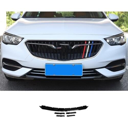 For Buick Regal 2017-2019 Front Bumper Grille Lower Strip Black Steel 5PCS Car Styling Accessories