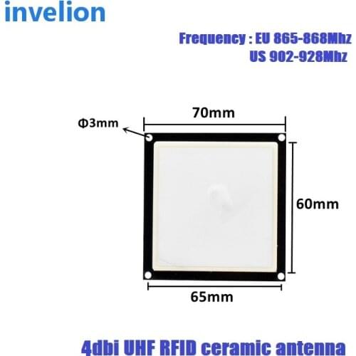 3dbi 915mhz RHCP Ceramics rfid reader Antenna 60*60mm passive 865-868mhz small rfid uhf antenna ipex/sma connector