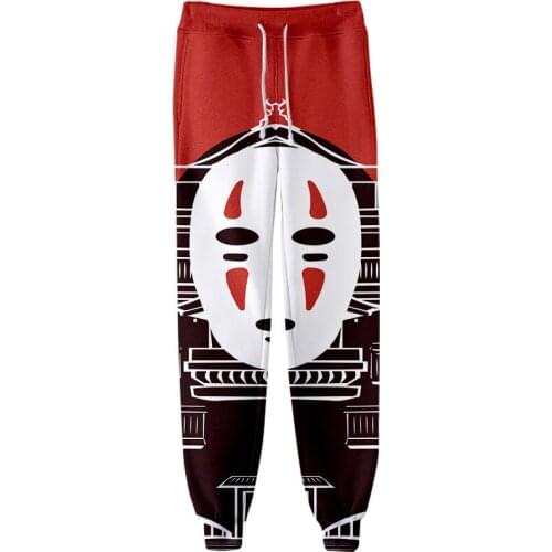 Anime Spirited Away No Face Man 3D print Joggers Pants Men Women Funny Cartoon Sweatpants Sports Fitness Loose Hip Hop Trousers