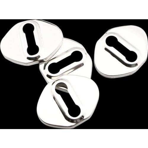 Carmilla 4Pcs/Set Stainless Steel Car Styling Door Lock Protection Cover Stickers for Toyota C-HR CHR 2016 2017 2018 Parts