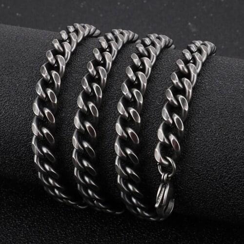 134g heavy huge 10mm 26'' Vintage black stainless steel Curb Link Chain necklace for Mens gifts jewelry New list