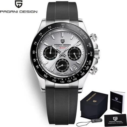 PAGANI Design Mens Quartz Watch 2021 Top Luxury Brand 40MM Watch Mens Multifunctional Waterproof Watches Fashion Rubber Strap