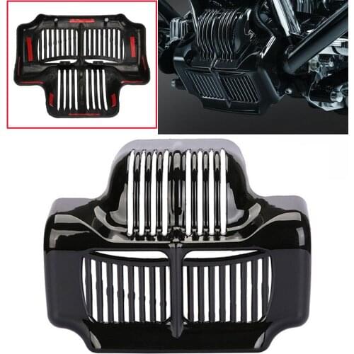 Black Motorcycle Stock Oil Cooler Cover For Harley Electra Road Street Glides Road King Freewheeler