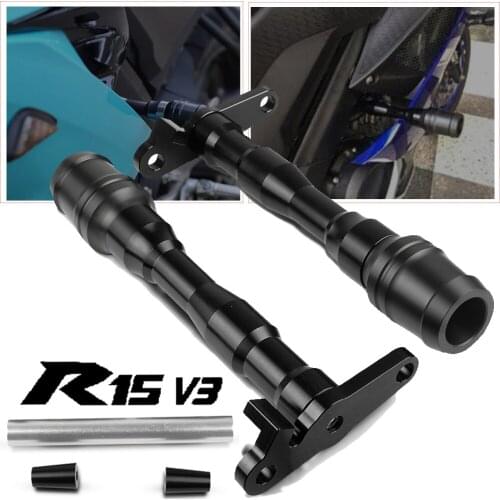 For YAMAHA YZF R15 V3 YZF R15-V3 R 15 V3.0 2017-2021 Motorcycle Accessories CNC Frame Crash Pads Exhaust Sliders Crash Protector