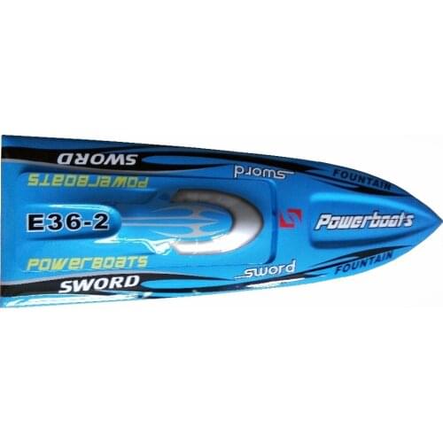 E36 PNP Sword Fiber Glass Racing Speed RC Boat W/1750kv Brushless Motor/120A ESC/Servo Boat BLUE TH02653