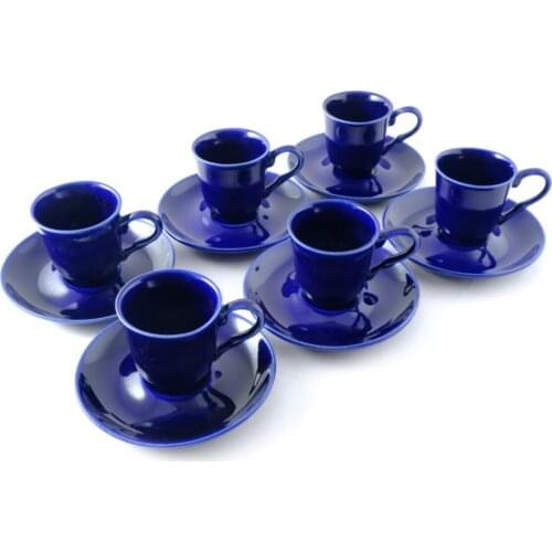 6 personality Cup Pad Single Size 6'lı Porcelain Orange