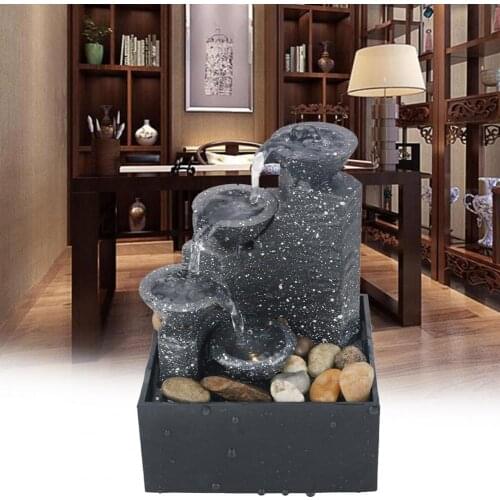 2021 Fountain Display Mold Realistic Aesthetic Resin Craft Tabletop Landscape For Office Ornaments Living Room Home Decoration
