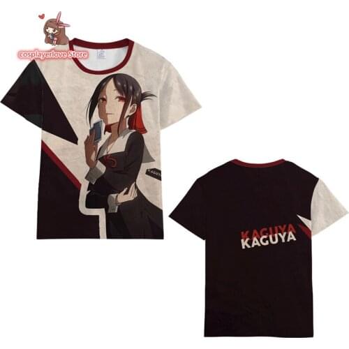 Kaguya-sama: Love is War Anime surrounding round neck short sleeve T-shirt summer sweat-absorbent and breathable cosplay shirt