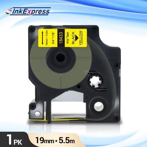 InkExpress 18433 Label For DYMO Rhino IND Vinyl Label 18433 Industrial Label Tape For DYMO Rhino 4200 5200 6000 6500 Label Maker
