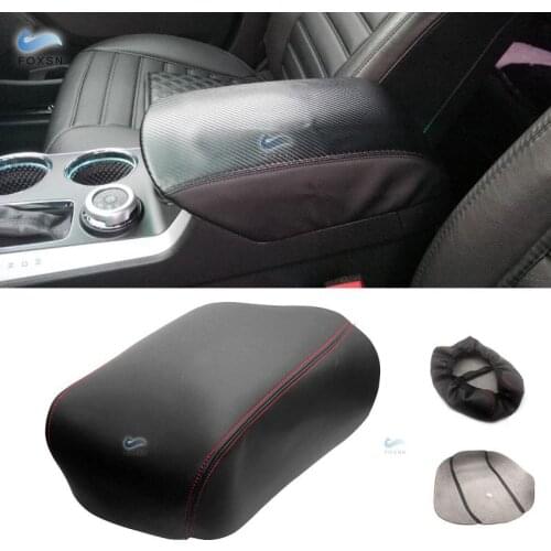 For Ford Explorer 2011 2012 2013 2014 2015 2016 2017 2018 Microfiber Leather Car Center Armrest Console Box Lid Cover Trim