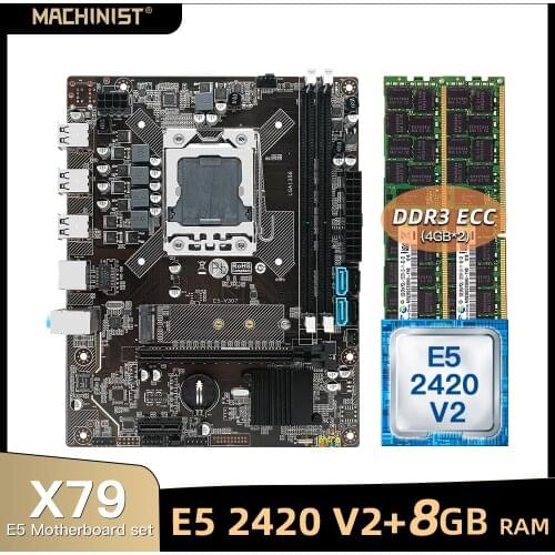 X79 E5 motherboard LGA 1356 set kit with Intel xeon E5 2420 V2 CPU processor and 8GB(2*4GB) DDR3 memory E5 V304 307