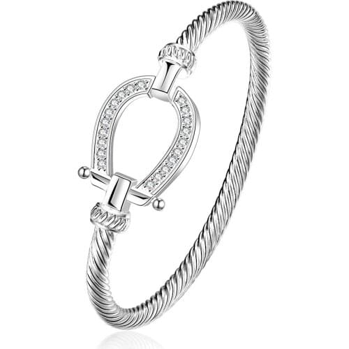 The new 2017 womens fashion ball stamping S925 sterling Silver color charm bracelet, high quality bracelet fashion jewelry B217