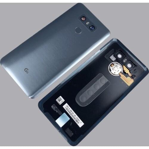 Touch ID Original For LG G6 LS993 US997 VS998 H870 H871 H872 H873 Housing Back Glass Battery Cover + Camera Lens glass + Sticker