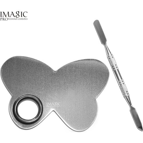 Professional Butterfly Shape Stainless Steel Makeup Nail Eye Shadow Mixing Palette Spatula Cosmetic Butterfly Shape Tool